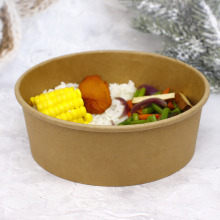 Wholesale disposable high quality kraft salad soup bowl with lid